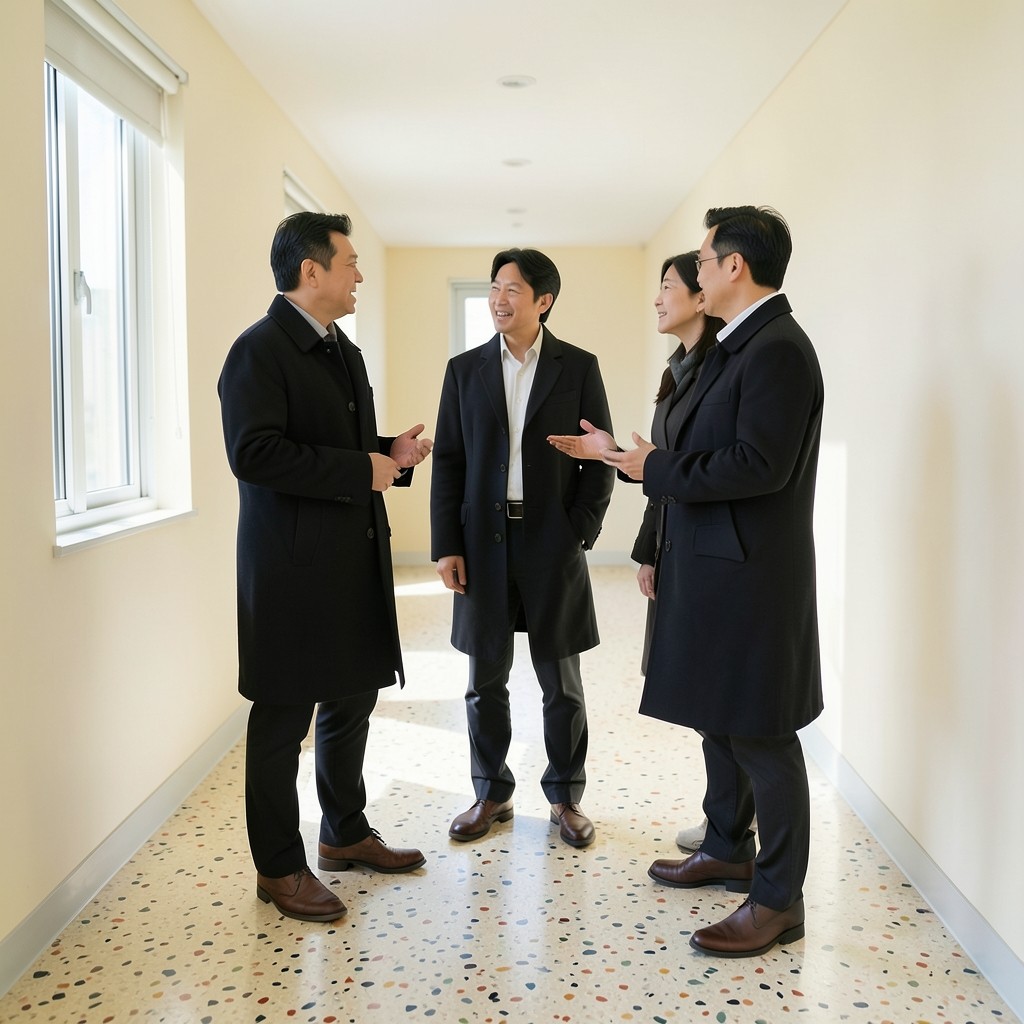수업이 끝난 뒤 흑석 강의실 복도에서 대화하며 나가는 수강생들